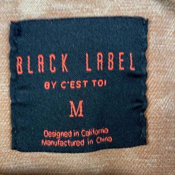 Black Label by CEST TOI Denim Button Down Acid Wash SHACKET Frayed Hem Medium - Picture 10 of 12